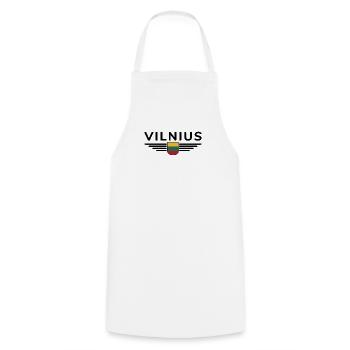 Vilnius T-Shirt – Stylish Statement - Cooking Apron - white - Front - AI Model Male 185 dark (185cm)