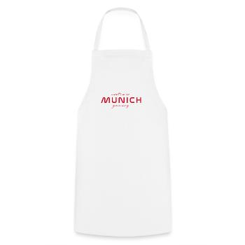 T-Shirt Munich – Joie de vivre bavaroise - Tablier de cuisine - blanc - Devant - AI Model Male 185 dark (185cm)