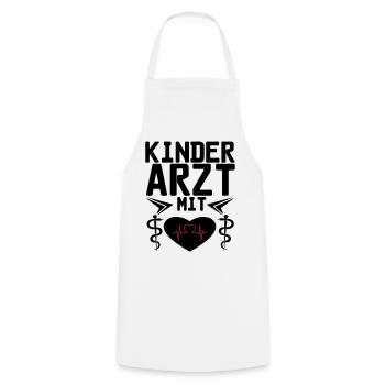 Kinderarzt mit Herz Geschenk - Kochschürze - Weiß - Vorne - AI Model Male 185 dark (185cm)