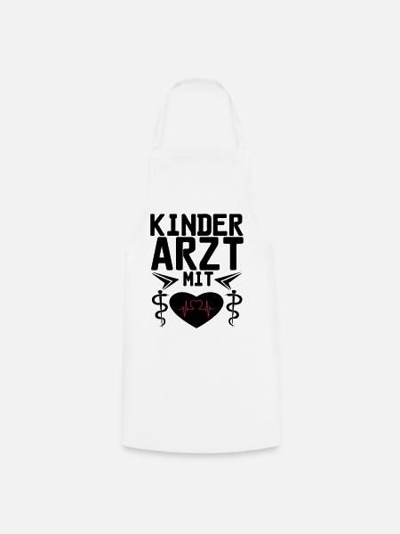 Kinderarzt mit Herz Geschenk - Kochschürze - Weiß