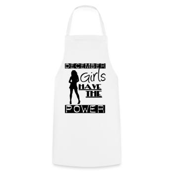 December Girls cadeau anniversaire - Tablier de cuisine - blanc - Devant - AI Model Male 185 dark (185cm)