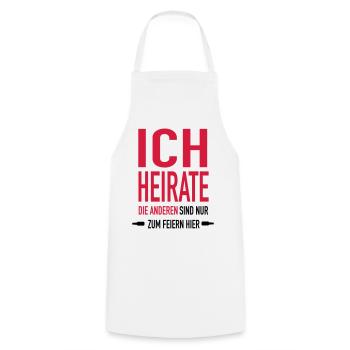 ich Heirate x1 - Kochschürze - Weiß - Vorne - AI Model Male 185 dark (185cm)