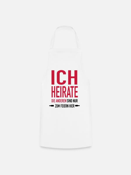ich Heirate x1 - Kochschürze - Weiß