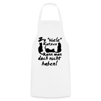 Katzen Spruch Katze Tier Haustier Geschenk lustig - Kochschürze - Weiß - Vorne - AI Model Male 185 dark (185cm)