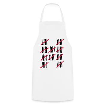 Birthday 50 years - Cooking Apron - white - Front - AI Model Male 185 dark (185cm)