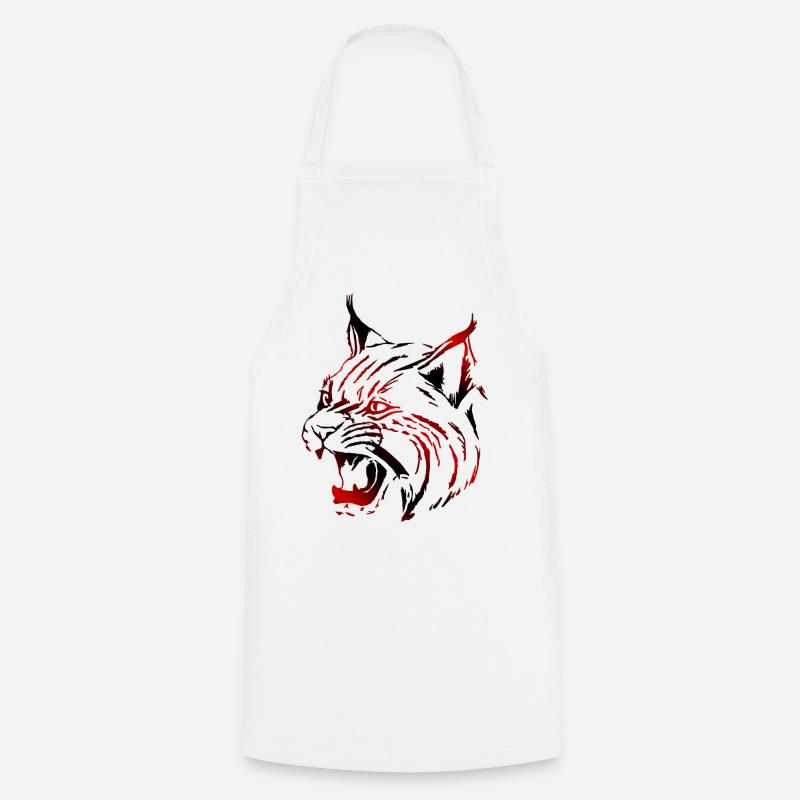 Luchs (03) - Kochschürze - Weiß