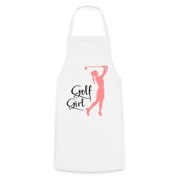 Golf - Kochschürze - Weiß - Vorne - AI Model Male 185 dark (185cm)