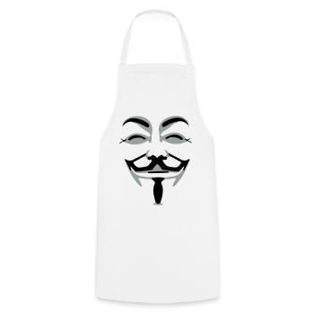 anonymus_vektor_2farb - Cooking Apron - white - Front - AI Model Male 185 dark (185cm)