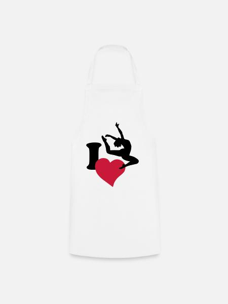 I love to dance - Cooking Apron - white