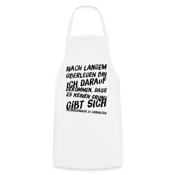 altersgemäß Verhalten - Kochschürze - Weiß - Vorne - AI Model Male 185 dark (185cm)