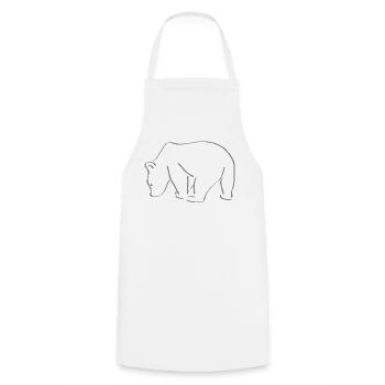 Ice bear cold snow grizzly - Cooking Apron - white - Front - AI Model Male 185 dark (185cm)