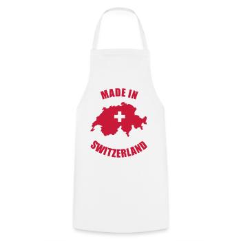 Made in Switzerland - Cooking Apron - white - Front - AI Model Male 185 dark (185cm)