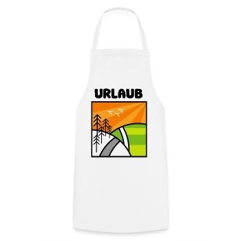 urlaub natur nature landschaft berge minimal icon - Kochschürze - Weiß - Vorne - AI Model Male 185 dark (185cm)