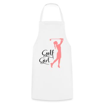 golf frauen - Kochschürze - Weiß - Vorne - AI Model Male 185 dark (185cm)