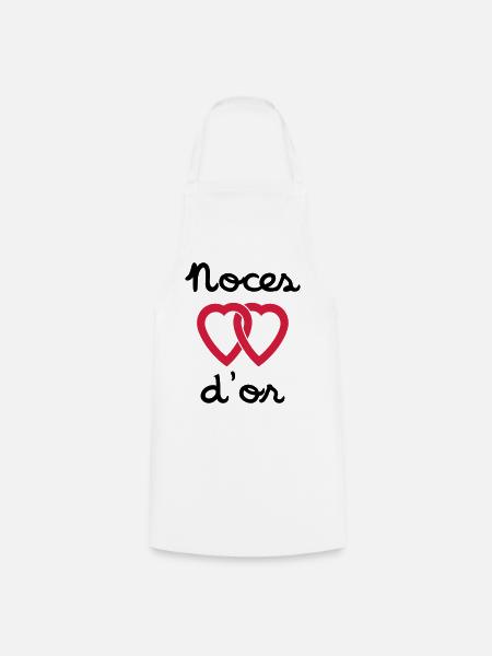 Noces d'or - Tablier de cuisine - blanc