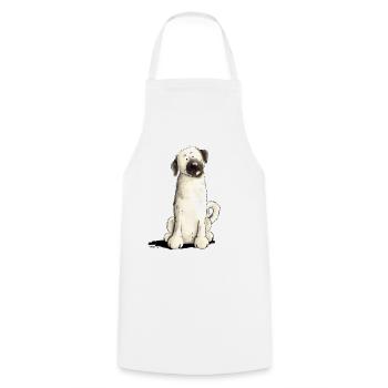 Kangal drôle I chien de bande dessinée - Tablier de cuisine - blanc - Devant - AI Model Male 185 dark (185cm)