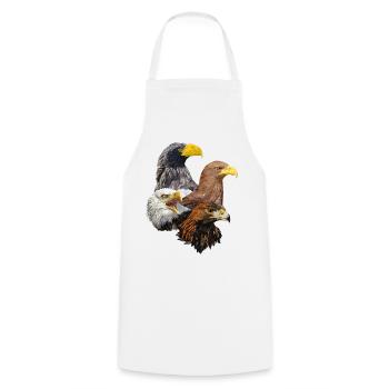 Oiseaux de proie - Tablier de cuisine - blanc - Devant - AI Model Male 185 dark (185cm)