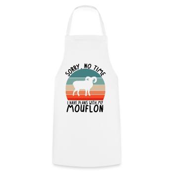 No Time Plans with Mufflon Horns Kids Animal Forest - Cooking Apron - white - Front - AI Model Male 185 dark (185cm)