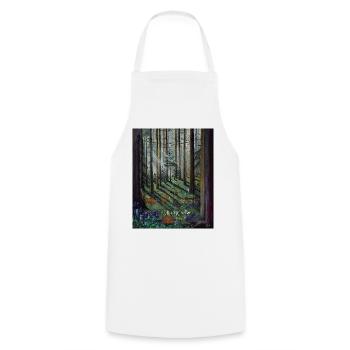 Verzauberter Wald Sonnenstrahlen Illustration - Kochschürze - Weiß - Vorne - AI Model Male 185 dark (185cm)