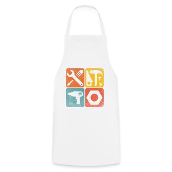 Outils - Tablier de cuisine - blanc - Devant - AI Model Male 185 dark (185cm)