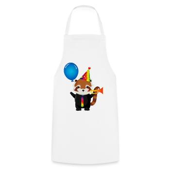 panda roux en costume pour carnaval et carnaval - Tablier de cuisine - blanc - Devant - AI Model Male 185 dark (185cm)