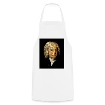 Johann Sebastian Bach - Kochschürze - Weiß - Vorne - AI Model Male 185 dark (185cm)