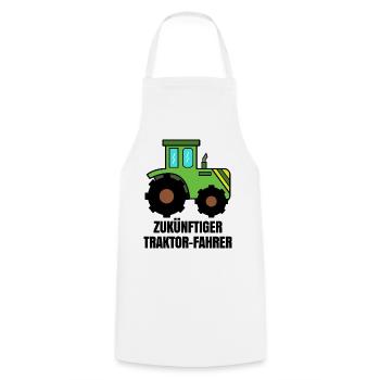 Traktor Nutzfahrzeug Landwirtschaft Statement Feld - Kochschürze - Weiß - Vorne - AI Model Male 185 dark (185cm)