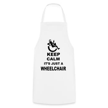 Restez calme, c’est juste un utilisateur de fauteuil roulant* - Tablier de cuisine - blanc - Devant - AI Model Male 185 dark (185cm)