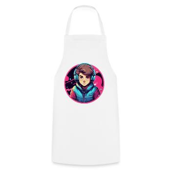 Le jeu est ma vie - Tablier de cuisine - blanc - Devant - AI Model Male 185 dark (185cm)