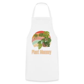Plant Mommy Geschenk Pflanzenmama Zimmerpflanzen - Kochschürze - Weiß - Vorne - AI Model Male 185 dark (185cm)