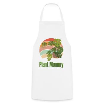 Plant Mommy Vintage Pflanzen Geschenk Pflanzenmama - Kochschürze - Weiß - Vorne - AI Model Male 185 dark (185cm)
