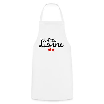Petite Lionne Humour Surnom Affectueux Femme - Tablier de cuisine - blanc - Devant - AI Model Male 185 dark (185cm)
