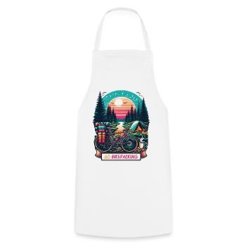 Sunset Bikepacking Forest Escape - Cooking Apron - white - Front - AI Model Male 185 dark (185cm)
