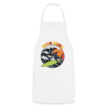 wave riderr - Tablier de cuisine - blanc - Devant - AI Model Male 185 dark (185cm)