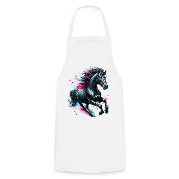 Cheval - Tablier de cuisine - blanc - Devant - AI Model Male 185 dark (185cm)
