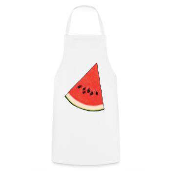 Watermelon Triangle - Cooking Apron - white - Front - AI Model Male 185 dark (185cm)