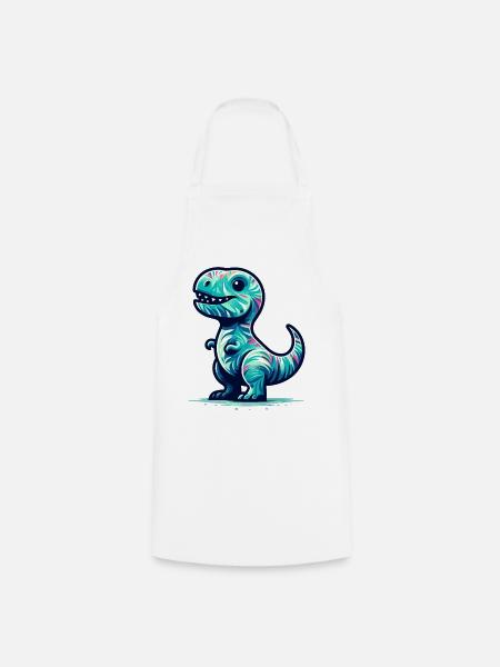 T-Rex süß Baby Dino Babydino Geschenk - Kochschürze - Weiß