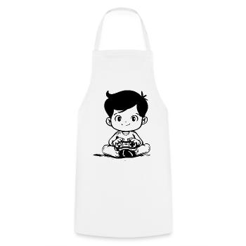 Gaming Kids Sketch - Cooking Apron - white - Front - AI Model Male 185 dark (185cm)