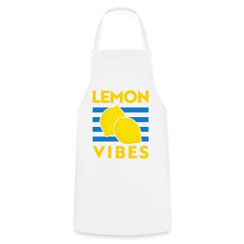 Lemon Vibes Zitronen Tomato Girl Summer Italien - Kochschürze - Weiß - Vorne - AI Model Male 185 dark (185cm)