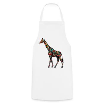 Giraffe - Cooking Apron - white - Front - AI Model Male 185 dark (185cm)