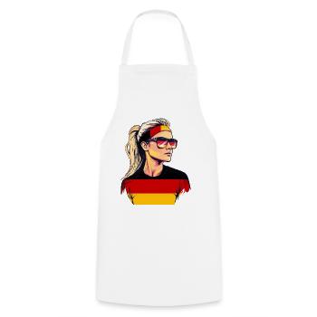 Germany Flag Flag Woman Sunglasses Fan - Cooking Apron - white - Front - AI Model Male 185 dark (185cm)