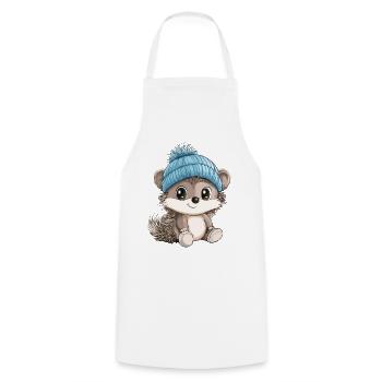 Igel Süß Niedlich Baby Kinder Tier Cartoon - Kochschürze - Weiß - Vorne - AI Model Male 185 dark (185cm)