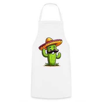 Cactus - Cooking Apron - white - Front - AI Model Male 185 dark (185cm)