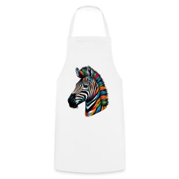 Zèbre - Tablier de cuisine - blanc - Devant - AI Model Male 185 dark (185cm)