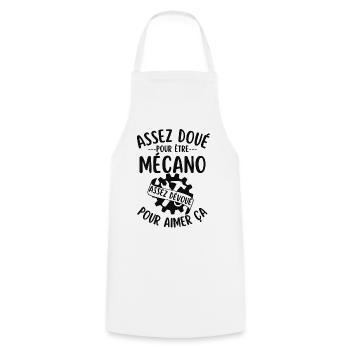 Mécanicien - Tablier de cuisine - blanc - Devant - AI Model Male 185 dark (185cm)