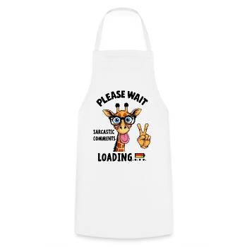 Funny Giraffe - Cooking Apron - white - Front - AI Model Male 185 dark (185cm)