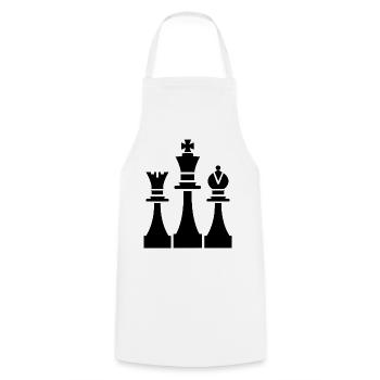 Chess Pieces Graphics - Cooking Apron - white - Front - AI Model Male 185 dark (185cm)