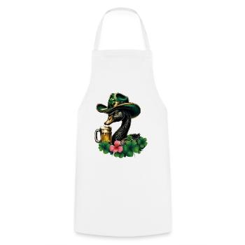 A touch of Ireland - Cooking Apron - white - Front - AI Model Male 185 dark (185cm)