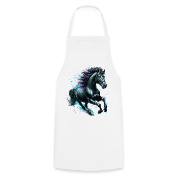 Cheval - Tablier de cuisine - blanc - Devant - AI Model Male 185 dark (185cm)