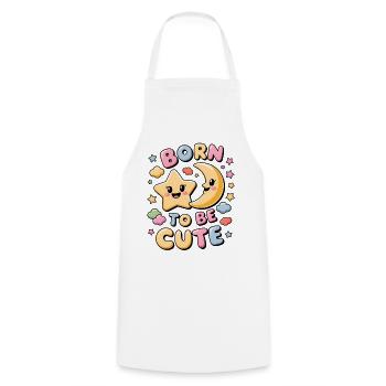 Born to be cute - Cooking Apron - white - Front - AI Model Male 185 dark (185cm)